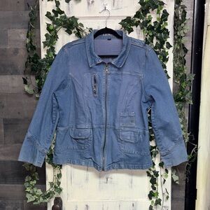 Coldwater Creek Classic Blue Jean Jacket